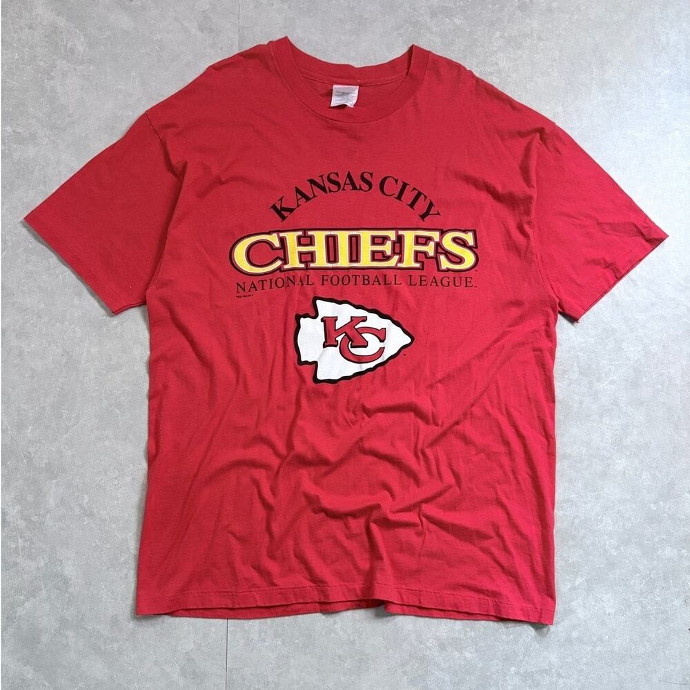 90s Vintage Kansas City Chiefs Red T-Shirt -XXL